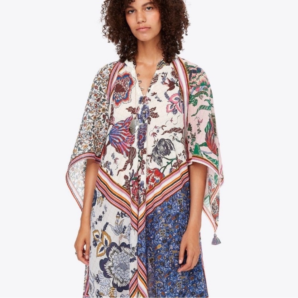 Tory Burch Michaela Bias Cut Caftan Dress